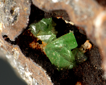 Green Anglesite - Montevecchio Mines, Arbus, Medio Campidano Province, Sardinia, Italy